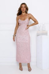 Sparkling Moment Maxi Dress Pink