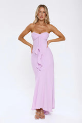 Flirt With Purpose Strapless Maxi Dress Lilac