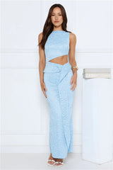 Kiss Me Quick Maxi Dress Blue
