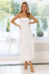 Style Empress Strapless Maxi Dress White