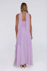 Sunset Reverie Strapless Maxi Dress Lilac
