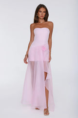 Romantic Everything Strapless Maxi Dress Pink