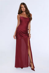 Nighttime Spark Maxi Dress Wine