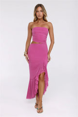 Editorial Instinct Strapless Maxi Dress Plum