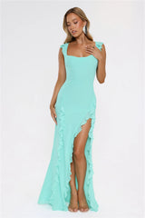 All Night Affair Maxi Dress Turquoise