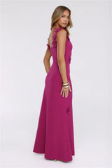 Moonlight Veil Maxi Dress Dark Pink