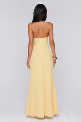 Wildflower Muse Halter Maxi Dress Yellow