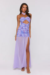 Lilac Whisper Halter Maxi Dress Lilac