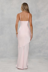Satin Empress Maxi Dress Pink