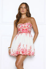 Urban Wisteria Strapless Mini Dress Red