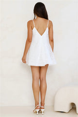 Rooftop Oasis Embroidered Cami Mini Dress White
