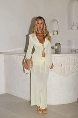 Citrus Glow Maxi Skirt Lemon