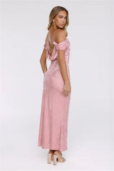 Glow Petal Midi Dress Pink