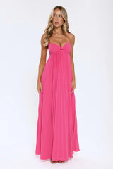 A Little Drama Strapless Maxi Dress Pink
