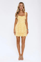 No Competition Mini Dress Yellow