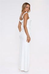 Golden Dusk Lace Maxi Dress White