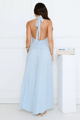 Celebratory Halter Maxi Dress Blue