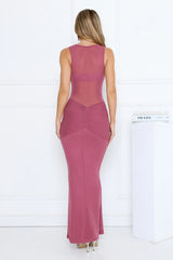 Dewy Radiance Maxi Dress Plum