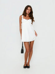 Serabella Anglaise Mini Dress White