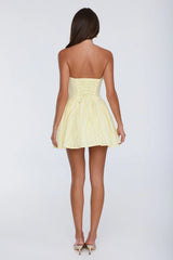 The Perfect Fit Strapless Mini Dress Yellow
