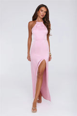 Pearl District Satin Maxi Dress Pink