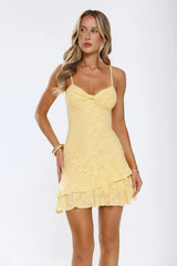 Lush Leisure Mini Dress Yellow