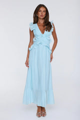 Evening Luxe Maxi Dress Light Blue