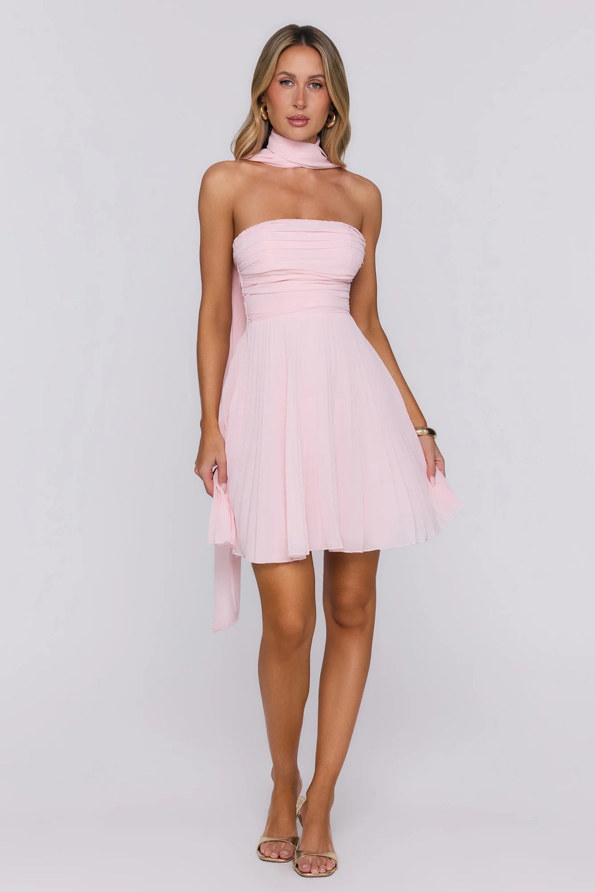 Hot Girl Holiday Strapless Mini Dress Pink