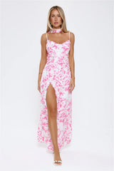 Soft Petal Sway Maxi Dress Pink