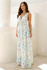 Peach Passion Maxi Dress Floral