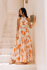 Sunny Whirl Maxi Dress Orange