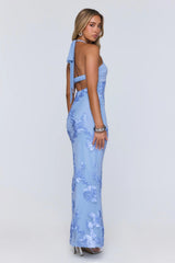 Love Muse Halter Maxi Dress Blue