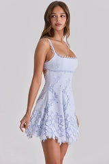 Bluebell Scallop Lace Broderie Anglais Mini Sundress