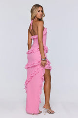 Blossom Secret Halter Maxi Dress Pink