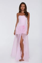 Romantic Everything Strapless Maxi Dress Pink