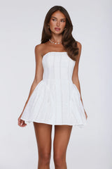 The Perfect Fit Strapless Mini Dress White