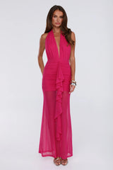 Born To Stand Out Halter Maxi Dress Pink