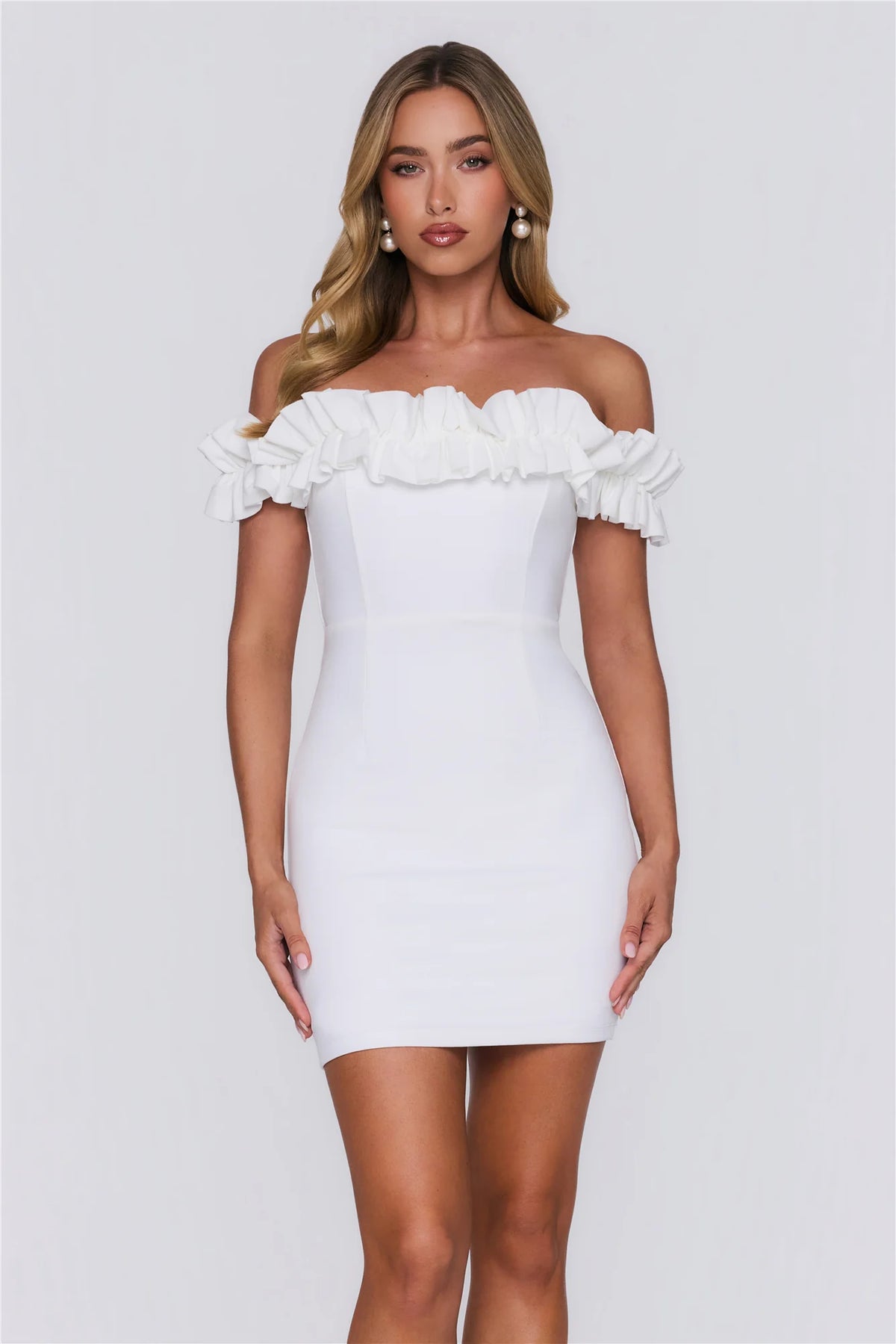 Show Off Style Mini Dress White