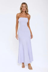 Statement Mode Strapless Maxi Dress Lilac