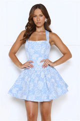 Command The Room Mini Dress Blue
