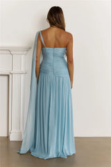 Silver Breeze One Shoulder Maxi Dress Mint