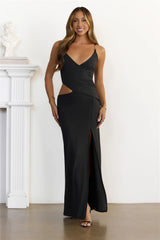 Highkey Flirty Maxi Dress Black