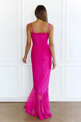 The VIP Vibe Maxi Dress Fuchsia