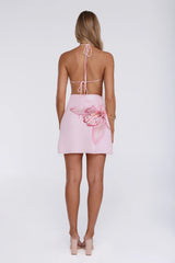 Soft Aura Halter Mini Dress Pink
