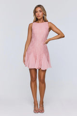Mood Board Muse Lace Mini Dress Pink