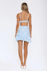Lush Leisure Mini Dress Blue