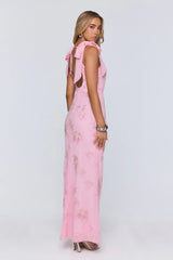 Soft Icon Energy Embellished Maxi Dress Pink