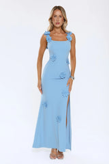 Moonlight Veil Maxi Dress Blue