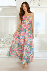 Floral Vibe Strapless Maxi Dress Floral