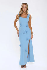 Moonlight Veil Maxi Dress Blue